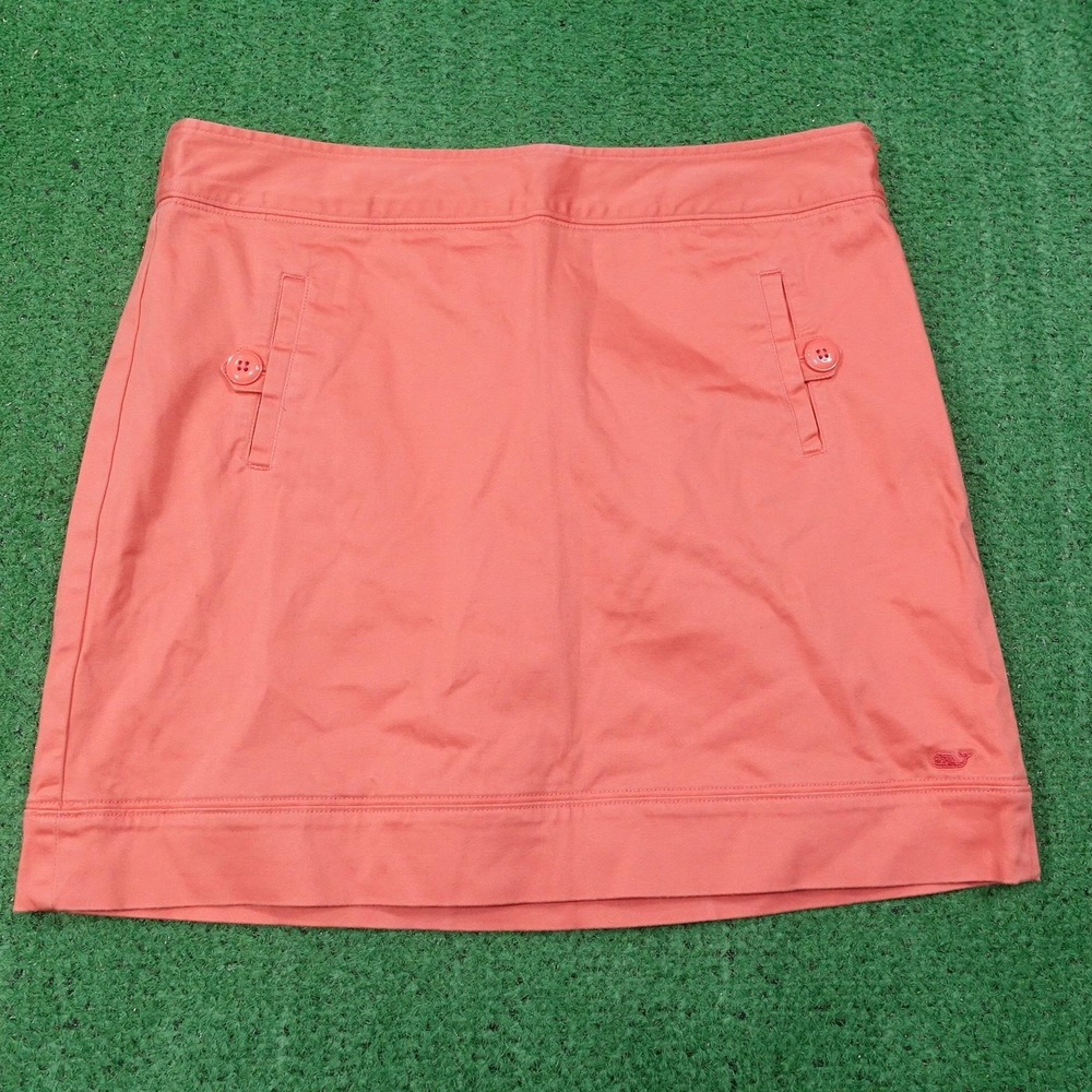 Vineyard Vines Skirt Womens 10 Pink‎ Straight Pencil Short Pockets
